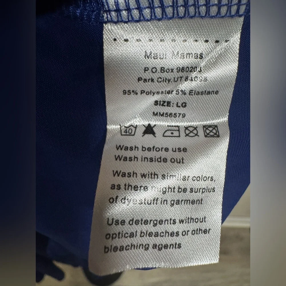 NWT Maui Mama Women's Royal Blue Wide-Leg Yoga Slouch Pant - Picture 5 of 5